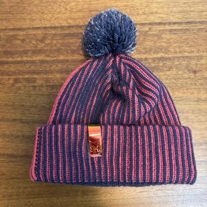 Under Armour Kids' Orange and Blue Pom-Pom Beanie